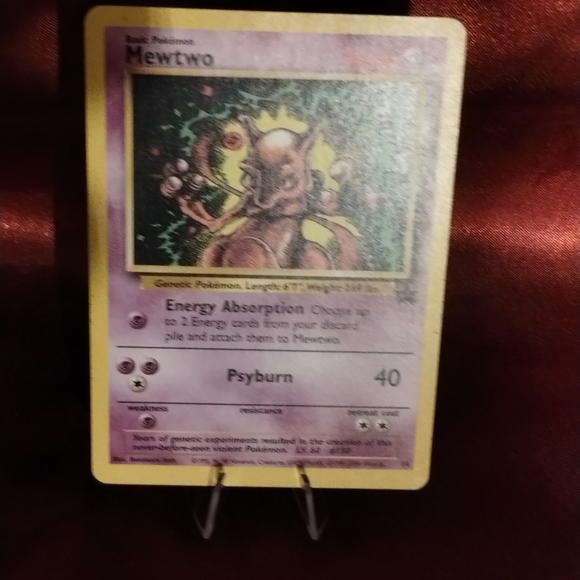 basic pokemon mewtwo promo card 052 - Ace 9 put damage counters on the Attacking Pokemon equal to the damage done to this Pokemon POKEMON TCG BLACK STAR PROMO